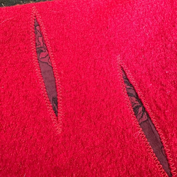 Vintage Jacques Ruc Red Wool Blend A Line Full Skirt 8 - Picture 9 of 10